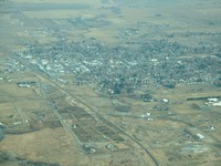 Gooding, Idaho from an airplane (November 2002). My home town!